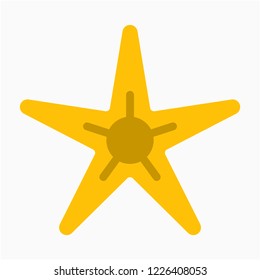 Flat Starfish vector icon