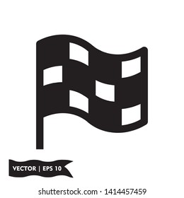 flat start flag icon symbol sign, vector, eps 10