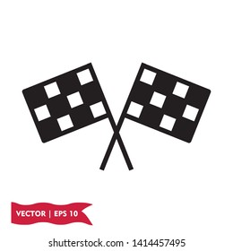 flat start flag icon symbol sign, vector, eps 10