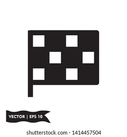 flat start flag icon symbol sign, vector, eps 10