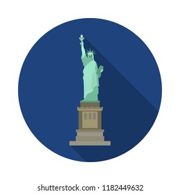 flat statue of liberty icon