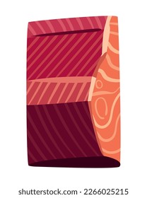 flat steak fish isolated icon