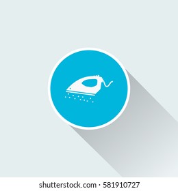 flat Steam iron icon