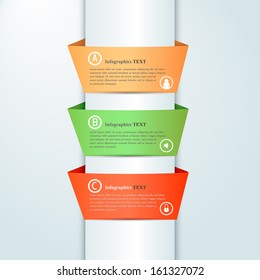 Flat Step by Step Infographics / EPS10 Vector Illustration