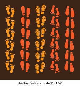 Flat step colorful tracks collection eps 10