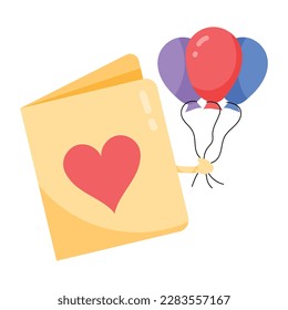 A flat sticker of birthday card 