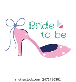 Here’s a flat sticker of a bridal shoe  