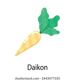 Here�s a flat sticker of a daikon
