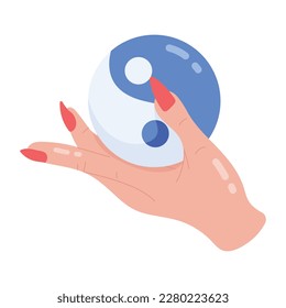 Diseño de pegatinas planos del símbolo yin yang 