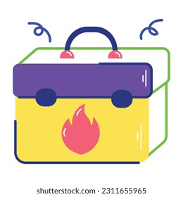 Flat sticker of first aid 