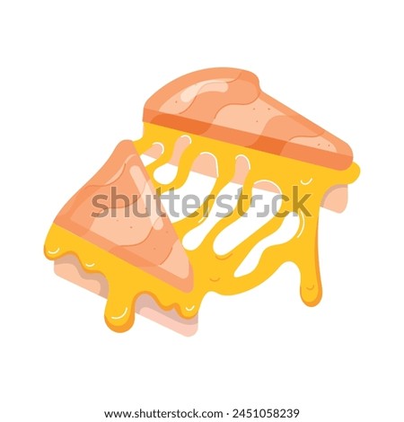 A flat sticker of grilled cheese sandwich