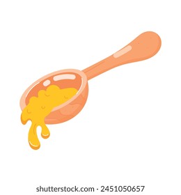 Here�s a flat sticker of honey spoon