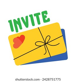 Here’s a flat sticker of invitations 