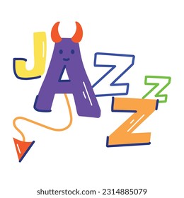 Una pegatina plana del emoji jazz 