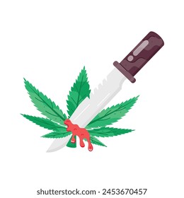 A flat sticker of killing addiction