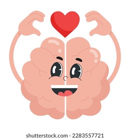 Pegatina plana del concepto de bienestar mental 