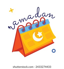 Here’s a flat sticker of ramadan calendar 