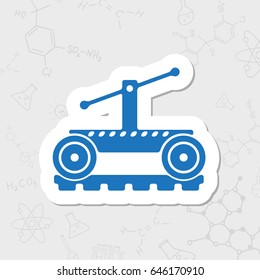 Ve?tor flat sticker trolley icon on white background 