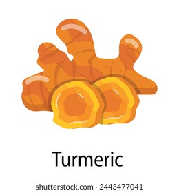 Here�s a flat sticker of turmeric