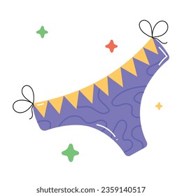 A flat sticker of underwear 