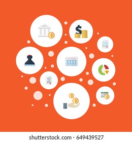 Flat Stock, Act, Mark And Other Vector Elements. Set Of Recording Flat Symbols Also Includes Sheet, Stamp, Deadline Objects.