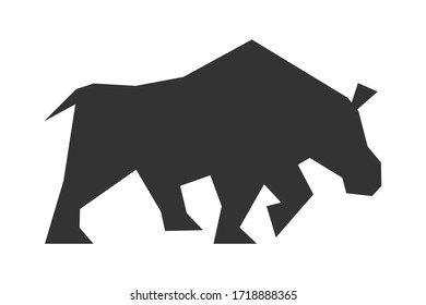  flat stock rhino logo vector design