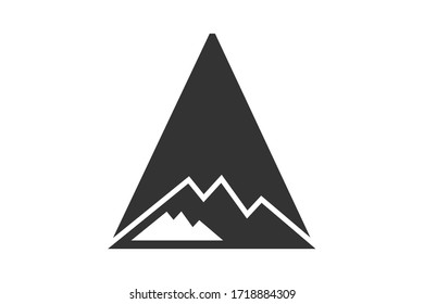  flat stock vector logo mountain design