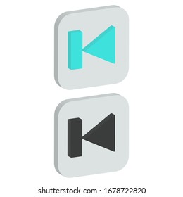 Fondo cuadrado plano Icono de estilo isométrico