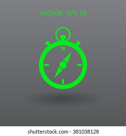 Icono de Stopwatch plano, ilustración vectorial