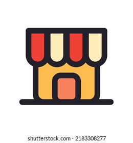 flat store design over white