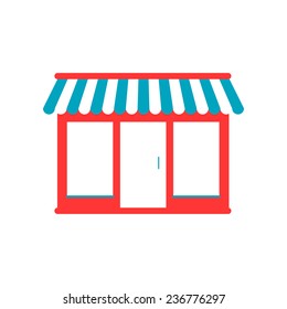 Flat store facade. Vector illustration - eps10