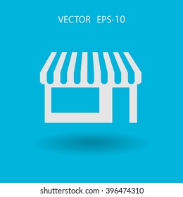 Flat Store icon, vector illustration
