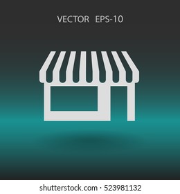 Flat Store icon, vector illustration