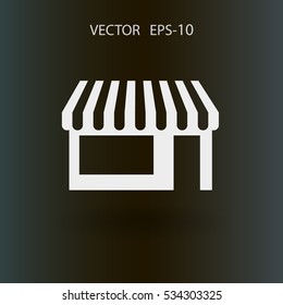 Flat Store icon, vector illustration