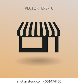 Flat Store icon, vector illustration