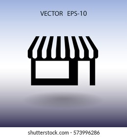 Flat Store icon, vector illustration