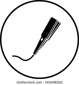 flat or straightening hair irons symbol