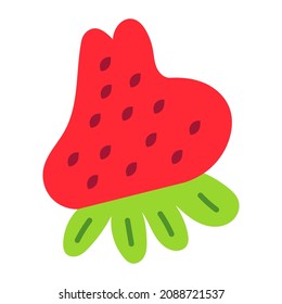 Flat Strawberry Icon Illustration 6