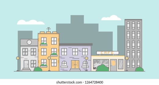 flat street illustration