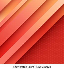 flat striped abstract background, orange monotone wallpaper, space template for website cover poster banner brochure and more, vector design