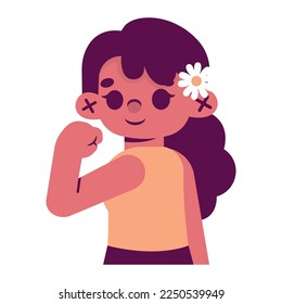 Flat Strng Woman Illustration, International Womens Day