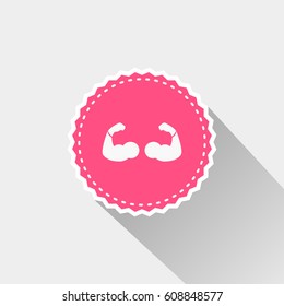 flat strong arms icon