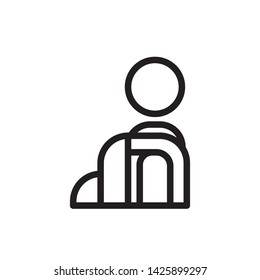 flat student icon symbol sign, logo template, vector, eps 10