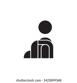 flat student icon symbol sign, logo template, vector, eps 10