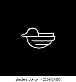 Logo de pato abstracto de estilo plano