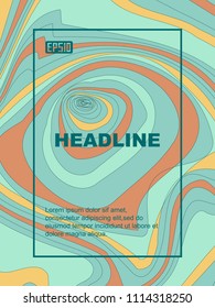 Flat style, abstract geometric poster design template