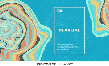 Flat style, abstract geometric poster design template
