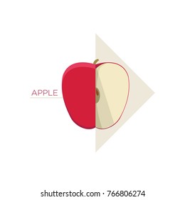 Flat style apple icon