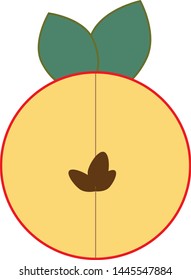 Flat style apple illustration hand drawn icon