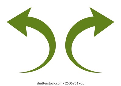 Icono de flecha de estilo plano sobre fondo blanco. Iconos para sus aplicaciones, diseños, logotipos y Web. símbolo de signo de dirección